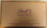 Swiss thins - Milk Orange
