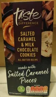 Salted caramel and milk chocolate cookies