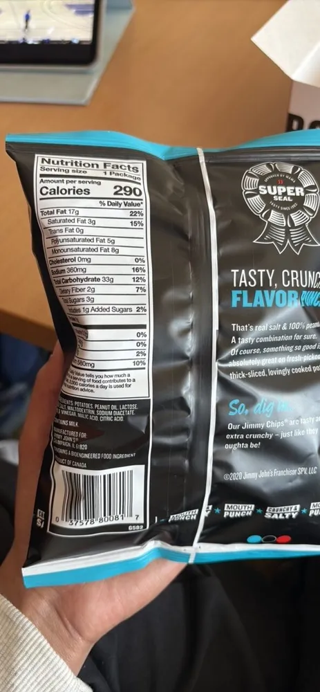 Jimmy Chips Salt & Vinegar Artificially Flavored