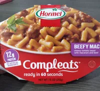 Hormel, compleats, mac & cheese, beefy