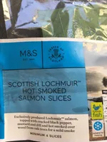Scottish lochmuir hot smoked salmon slices