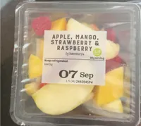 Apple mango strawberry and raspberry