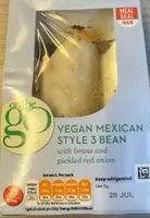 Vegan meican style 3 bean wrap