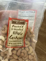 Roasted & Unsalted Whole Cashews