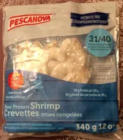Crevettes crues congelées