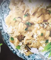 Chicken in a myshroom and white wine sauce