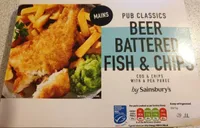 Pub classic beer battered fish and chips