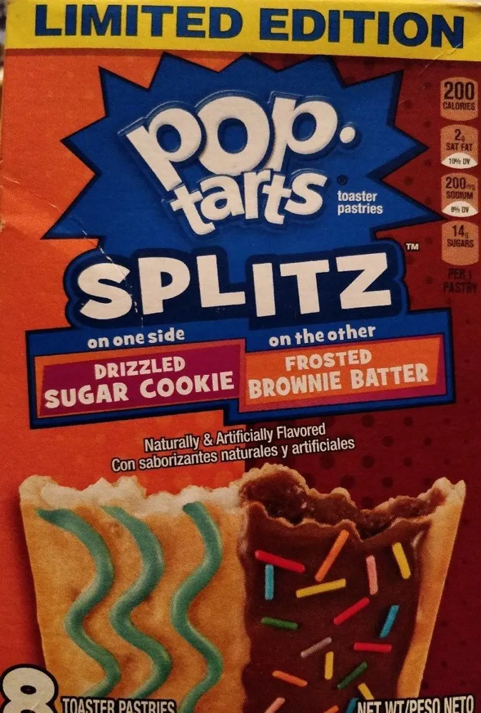 Toaster pastries, drizzled sugar cookie, frosted brownie batter