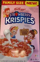 Strawberry flavored sweetened rice cereal, strawberry