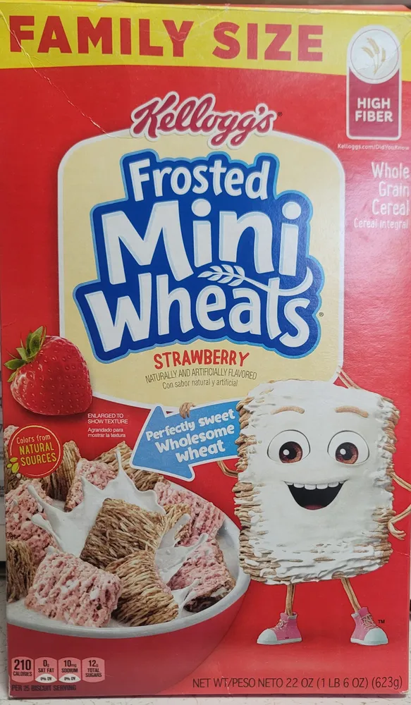 Strawberry whole grain cereal, strawberry