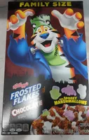 Frosted flakes chocolate with spooky marshmallows