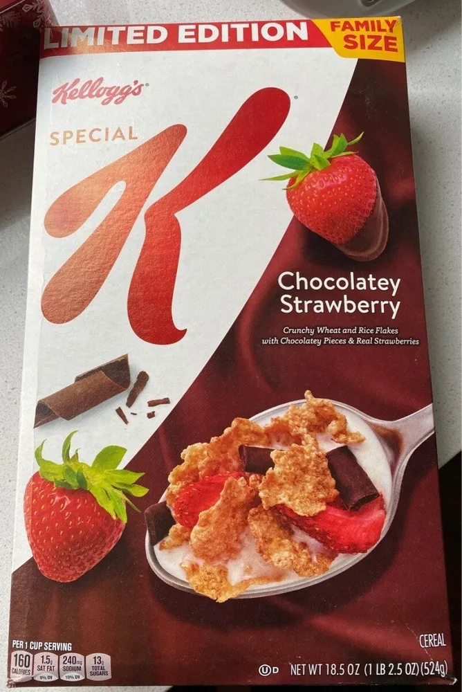 Special K chocolate strawberry cereal