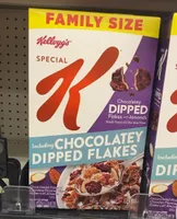 Chocolatey dipped flakes with almonds