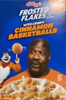 Frosted flakes with crispy cinnamon basketballs