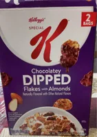 Chocolatey dipped flakes with almonds