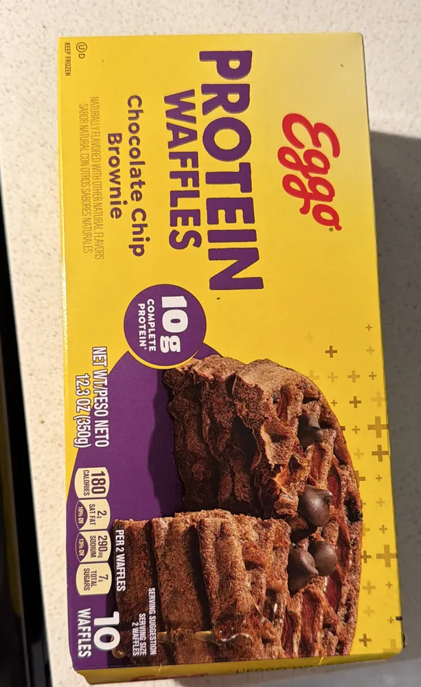Protein Waffles Chocolate Chip Brownie