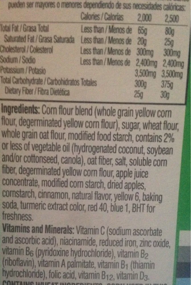 Sweetened cereal with apple & cinnamon