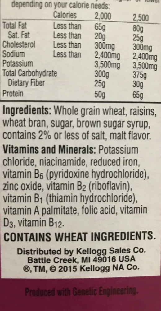 Toasted bran flakes cereal