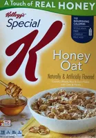 Honey oat crunchy wheat, rice & corn flakes with oats & honey cereal, honey oat