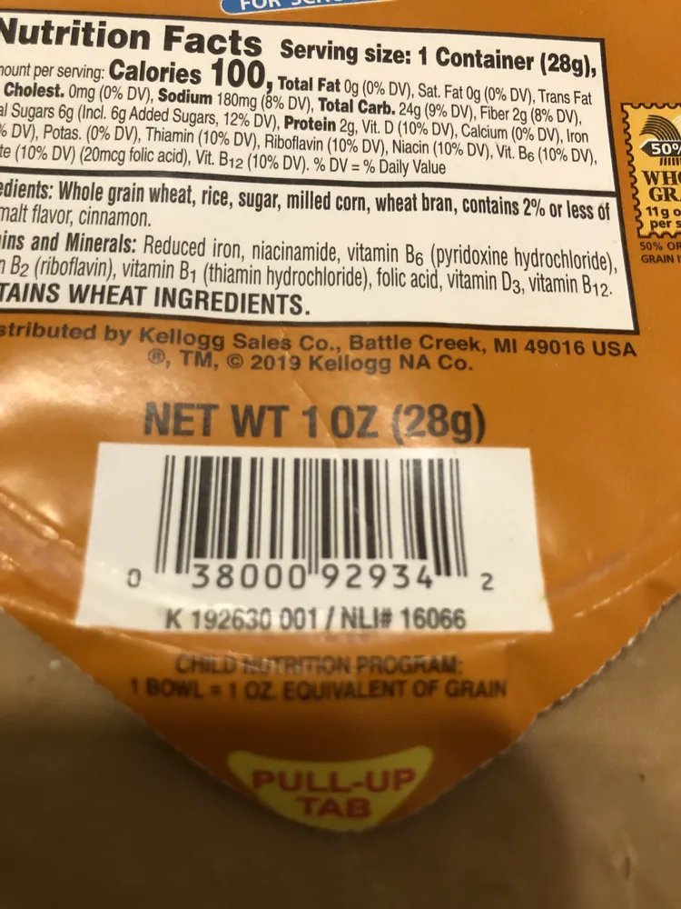 Kellogg'S Frosted Flakes Cereal Multi Grain Cinnamon 1Oz