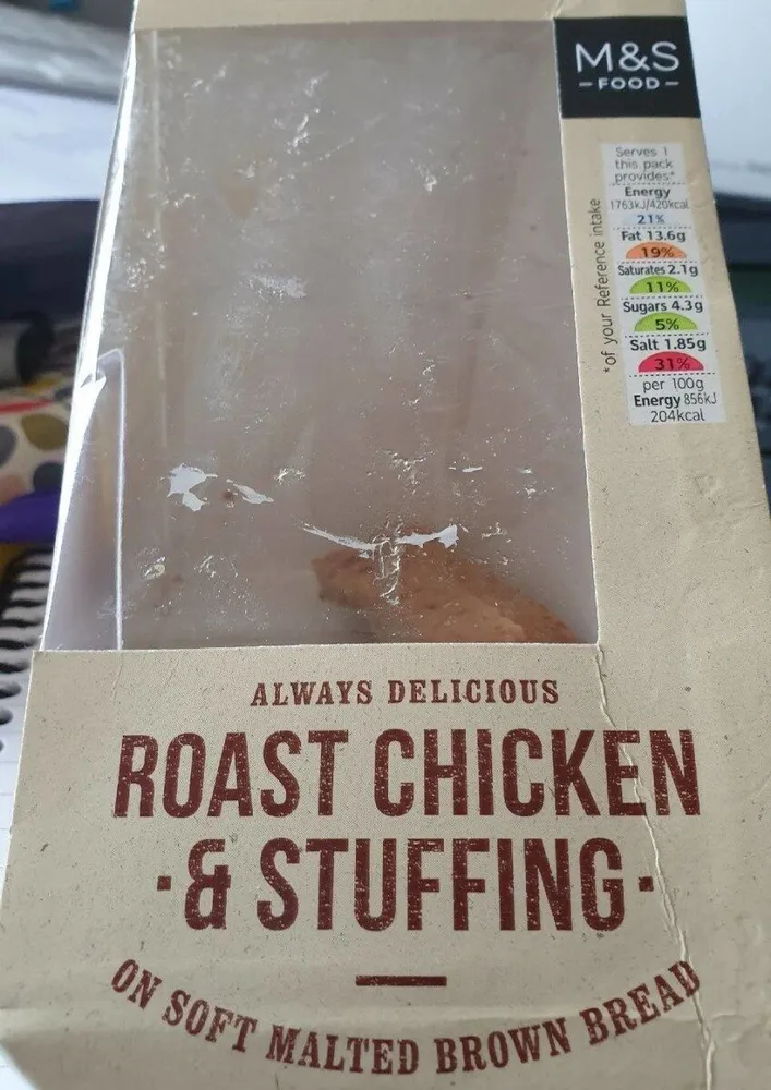 Roast Chicken & Stuffing Sandwich