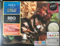 Spirit of summer BBQ Grill Shawarma style chicken thighs
