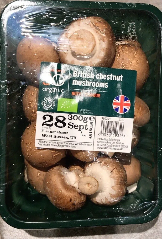 British chestnut mushrooms