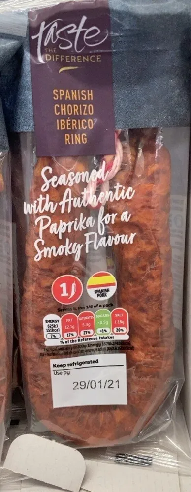 Taste the difference Spanish chorizo