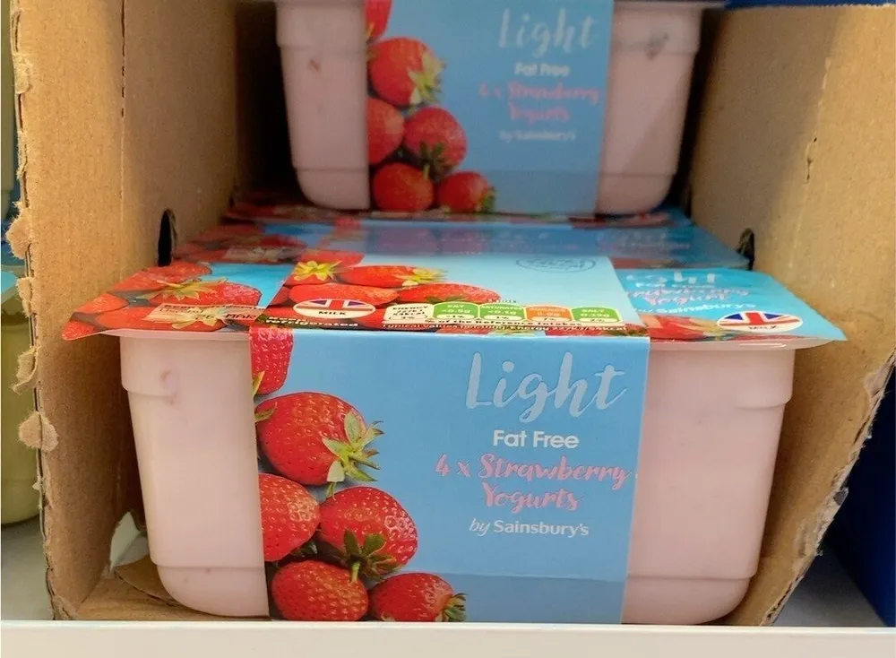 Strawberry yogurts