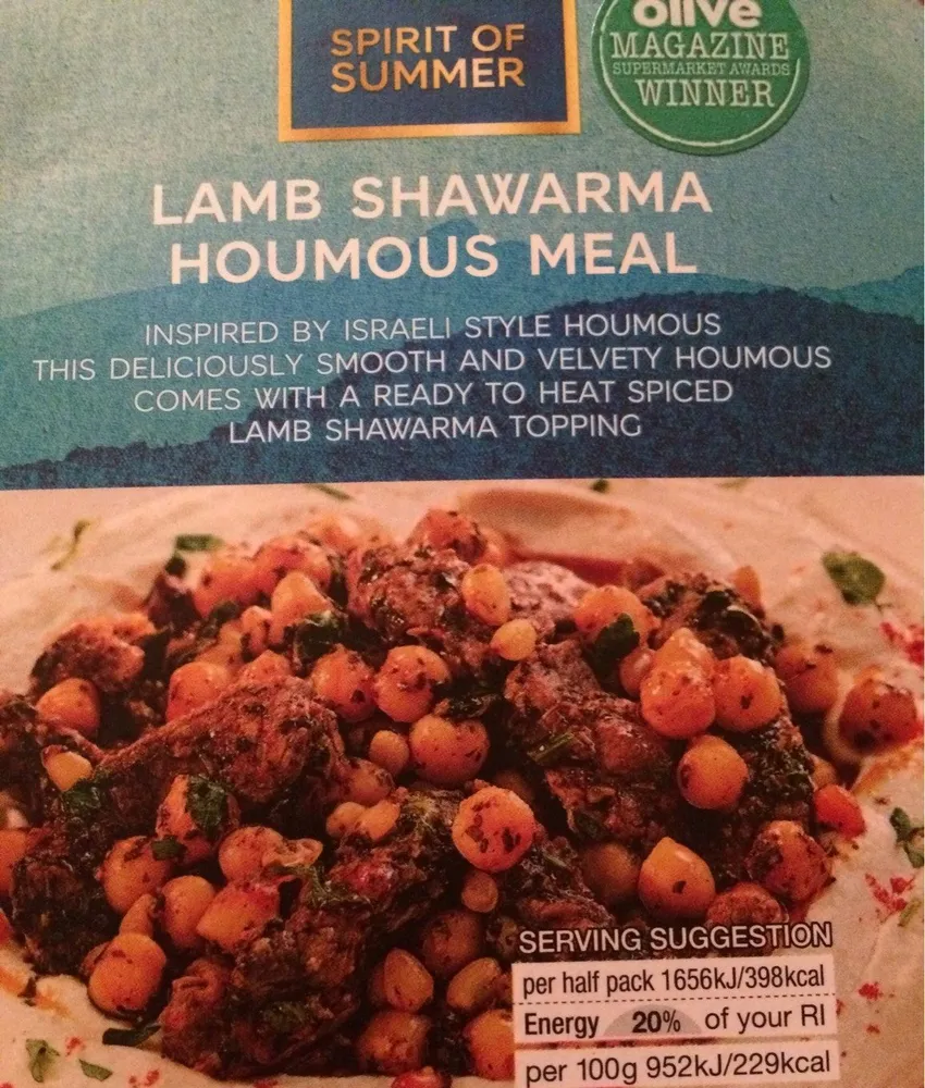 Lamb Shawarma Houmous Meal