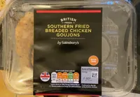 Southern fried breaded chicken goujon