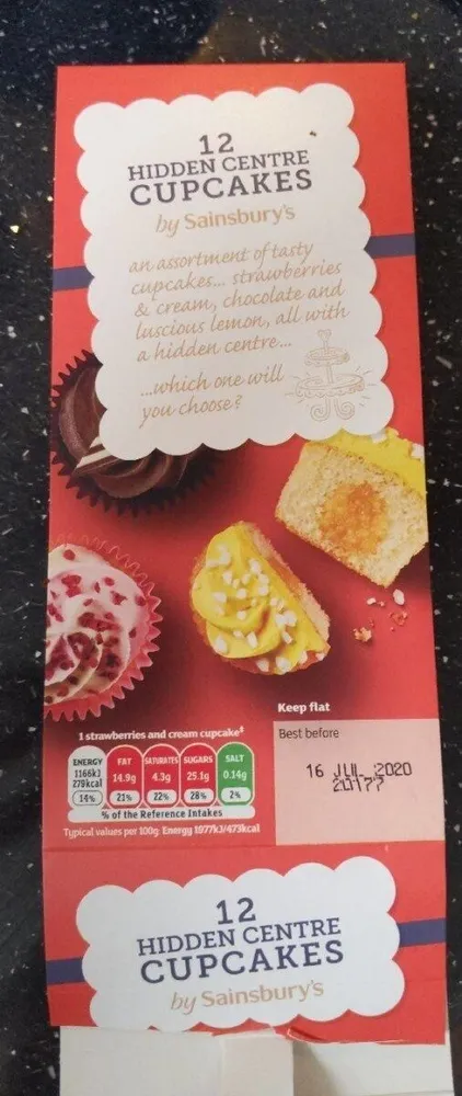 12 hidden center cupcakes