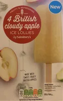 4 British cloudy apple ice lollies