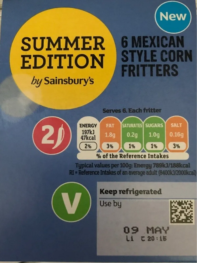 6 Mexican style corn fritters