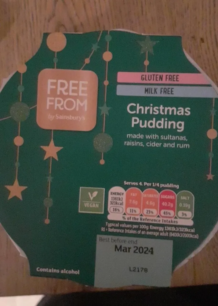 Free From Christmas Pudding