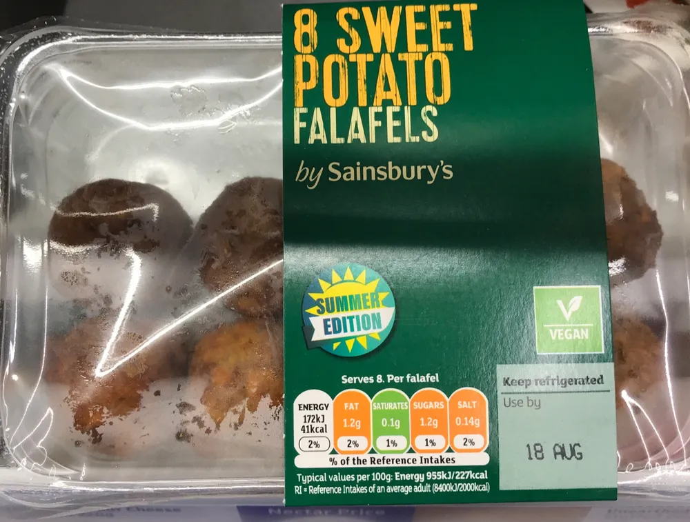 Sweet potato falafels