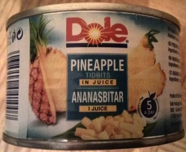 Ananasbitar i juice