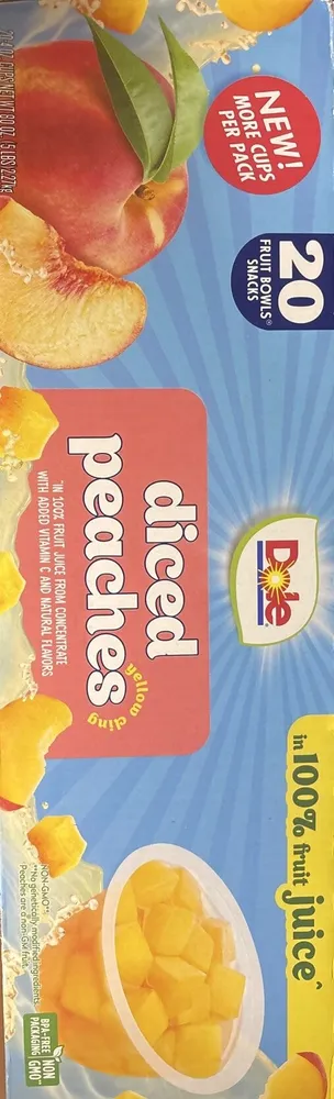 Peach fruit cup