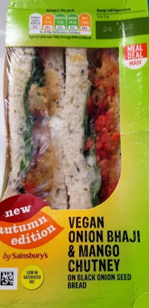 Vegan Onion Bhaji & Mango Chutney