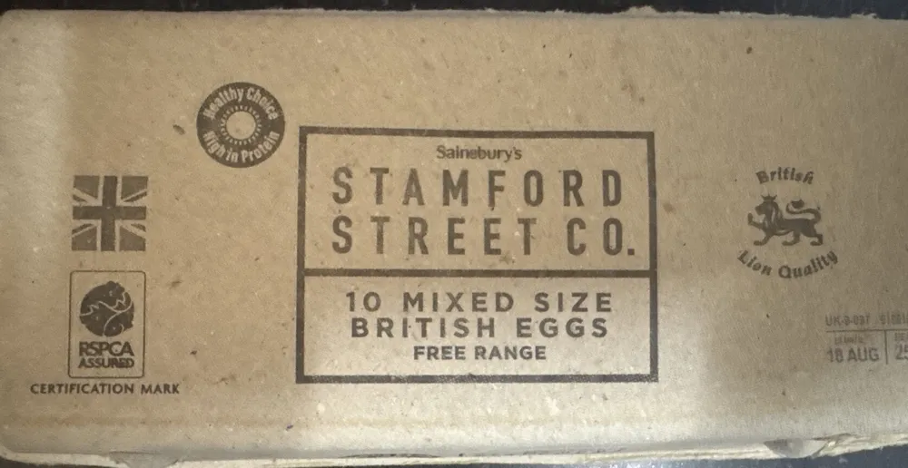 10 mixed size eggs