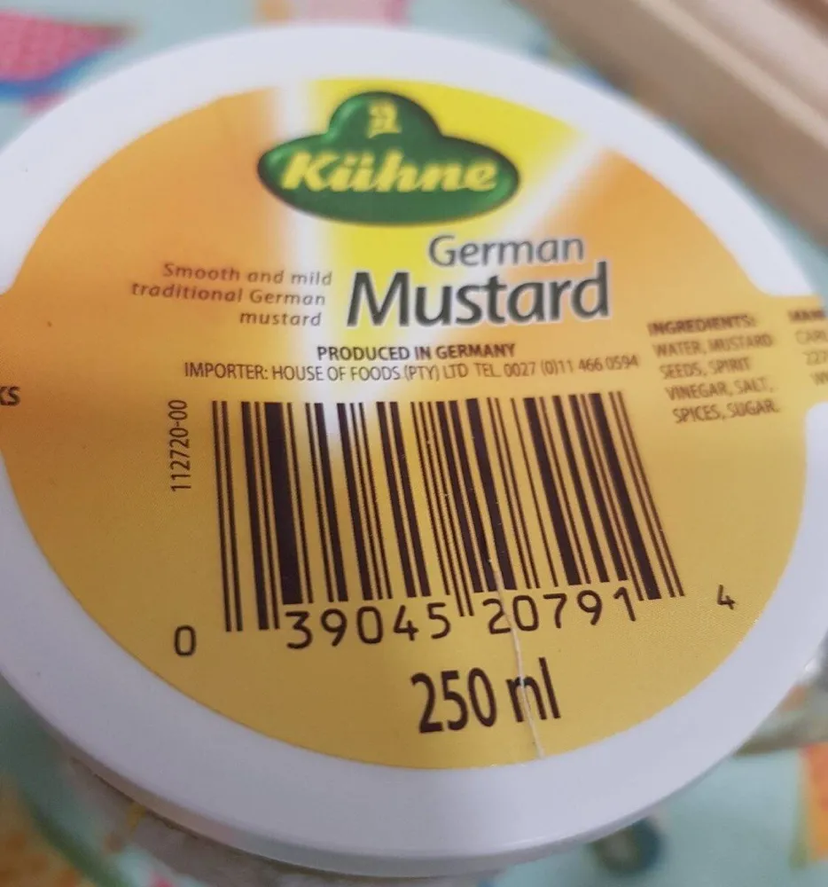 Mostaza alemana semifuerte