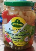 Mélanges de légumes marinés