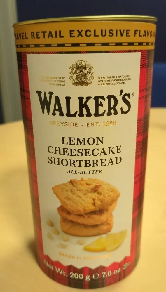 Walker's lemon cheesecake shortbread all butter