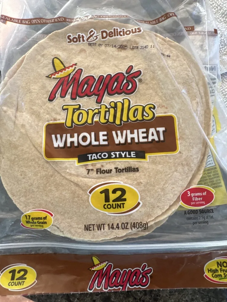 Whole Wheat Taco Style 7" Flour Tortillas