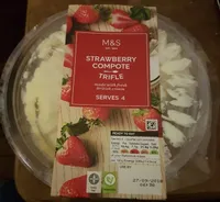 Strawberry compote trifle