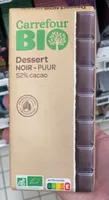 Dessert noir - Puur 52% cacao