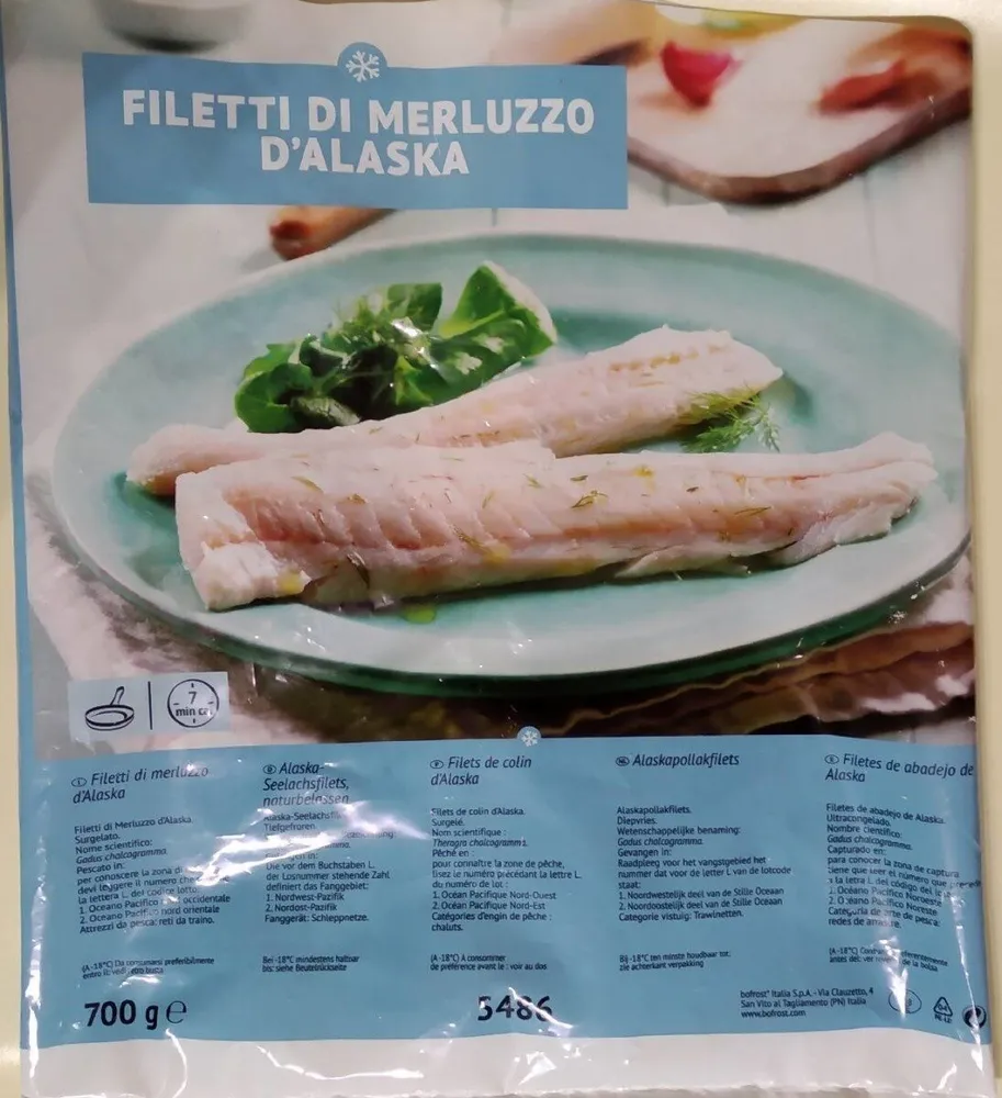 Filetti di merluzzo d'Alaska