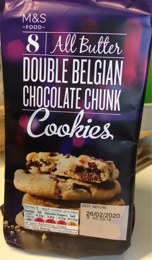 Double Belgian chocolate chunk cookies