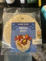 8 Mini Plain Tortilla Wraps