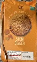 all butter cookies with stem ginger and oats